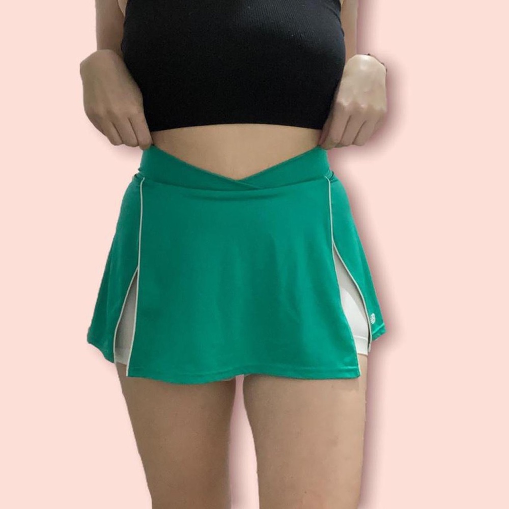 green new balance tennis skort